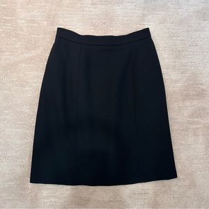 Chanel Black Wool and Silk Pencil Skirt Size 38